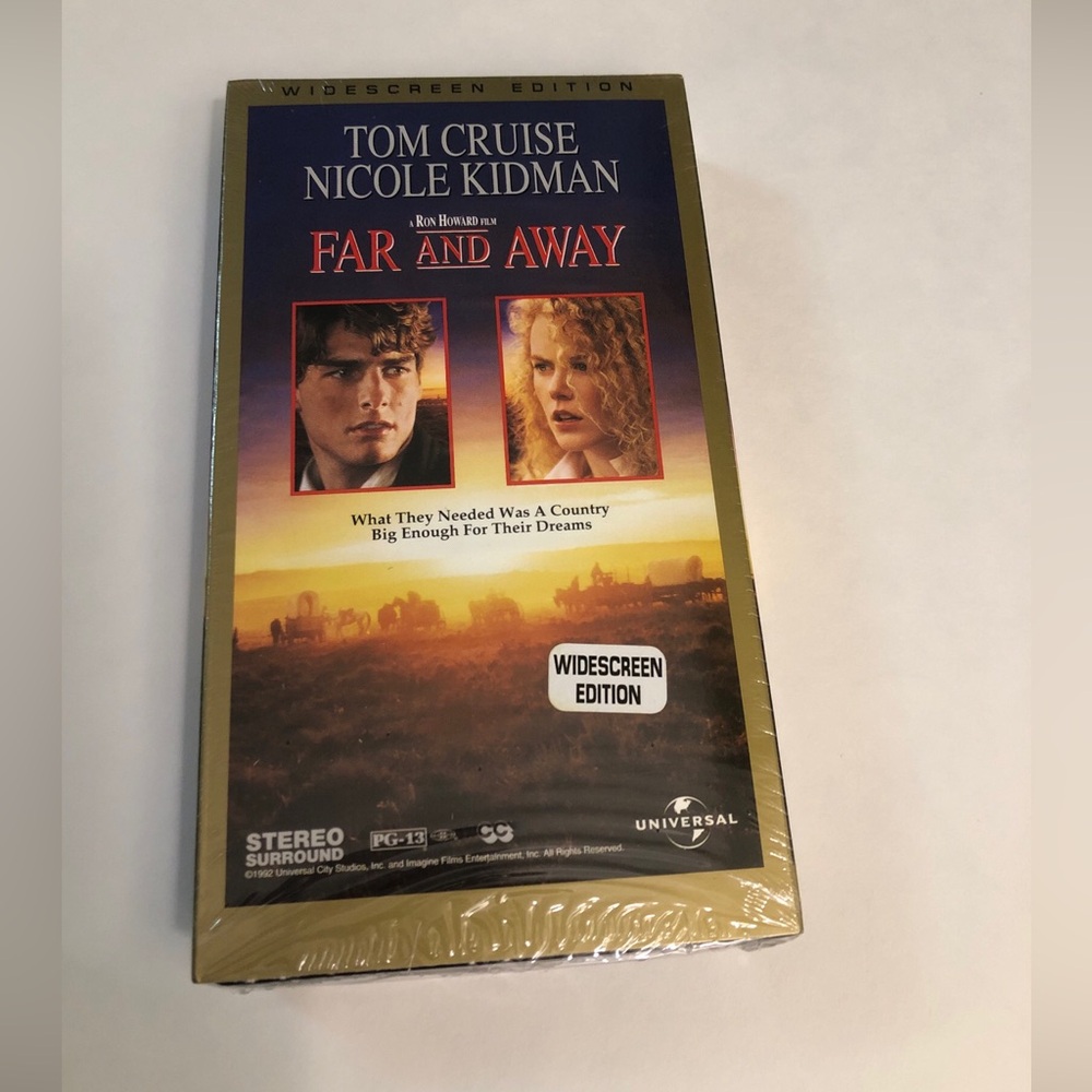 Far And Away VHS Widescreen Tom Cruise Nicole Kidman Brand New Sealed Watermark